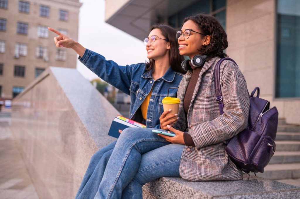 students, women, college